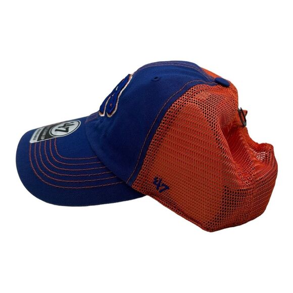 '47 Brand Boise State Broncos Hat Cap Blue Orange Trucker Clean Up SnapBack Mesh - Picture 3 of 6
